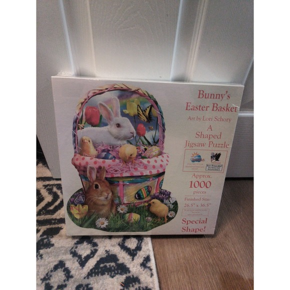 Sunsout Other - Bunnys Easter Basket Jigsaw Puzzle 1000 Pieces Special Shape 26.5" x 36.5" *NISB
